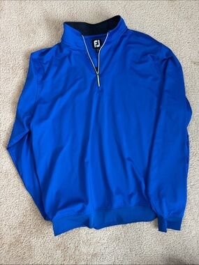 FootJoy Men’s Bright Royal Blue Half-Zip Golf Pullover
